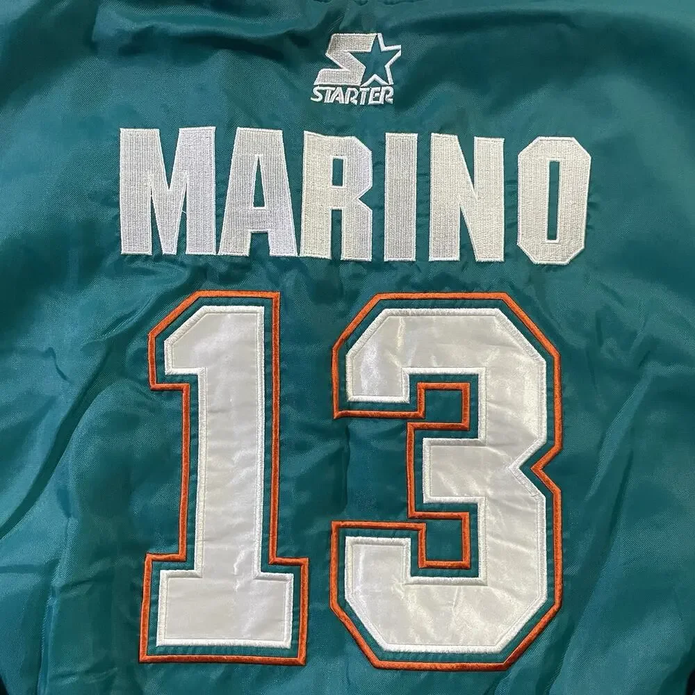 Vintage 90s Starter Dan Marino #13 Miami Dolphins Pullover Jacket Men’s Large